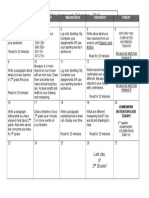 May Homework Calendar