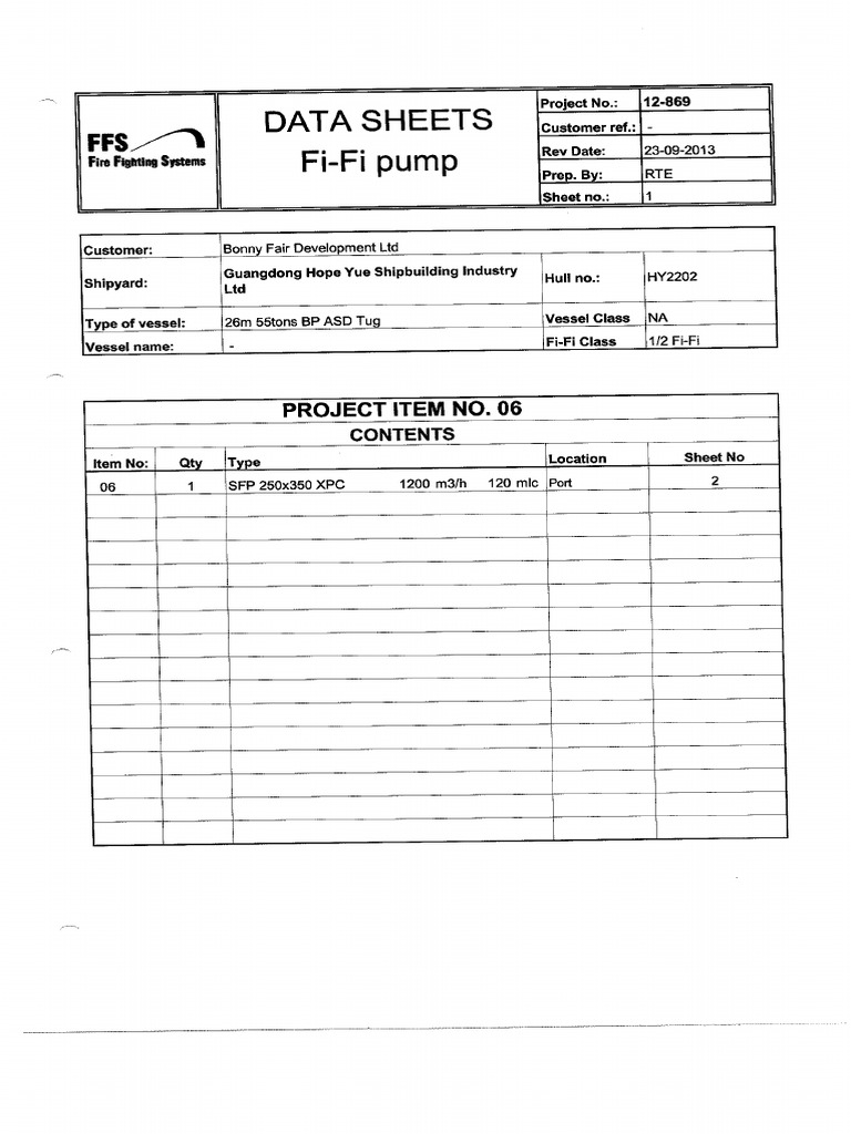 FIFI (Fire Fifting System) | PDF