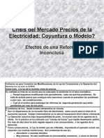 Crisis en el Mercado de Precios de la Electricidad