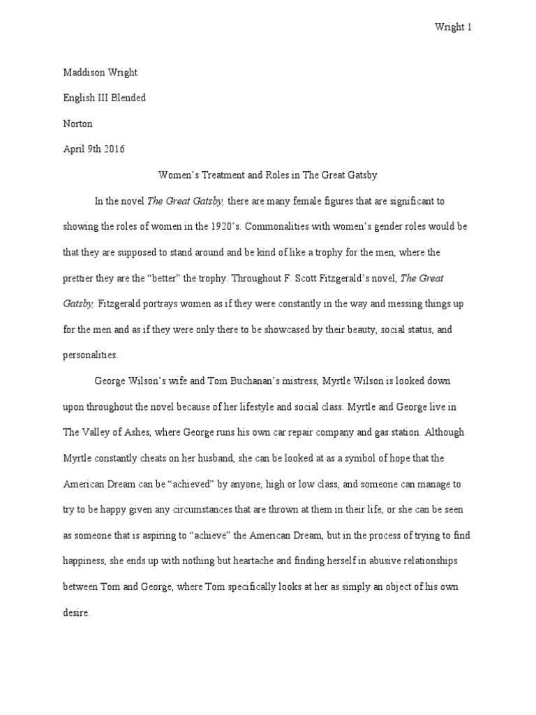 The Great Gatsby Psychoanalytic Analysis Essay