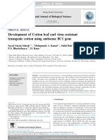 Development of Cotton Leaf Curl Virus Resistant Transgenic Cotton Using Antisense ßC1 Gene