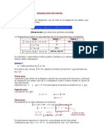 Integrales Por Partes y Ejercicios