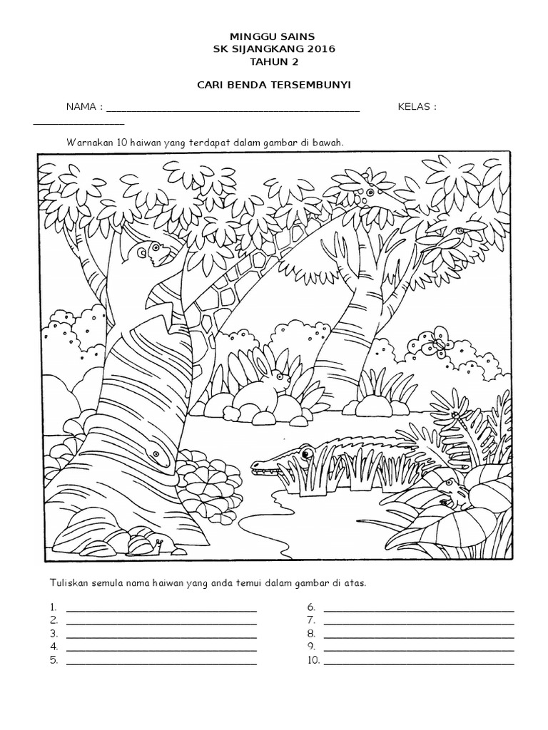 Cari Benda Tersembunyi Minggu Sains Pdf