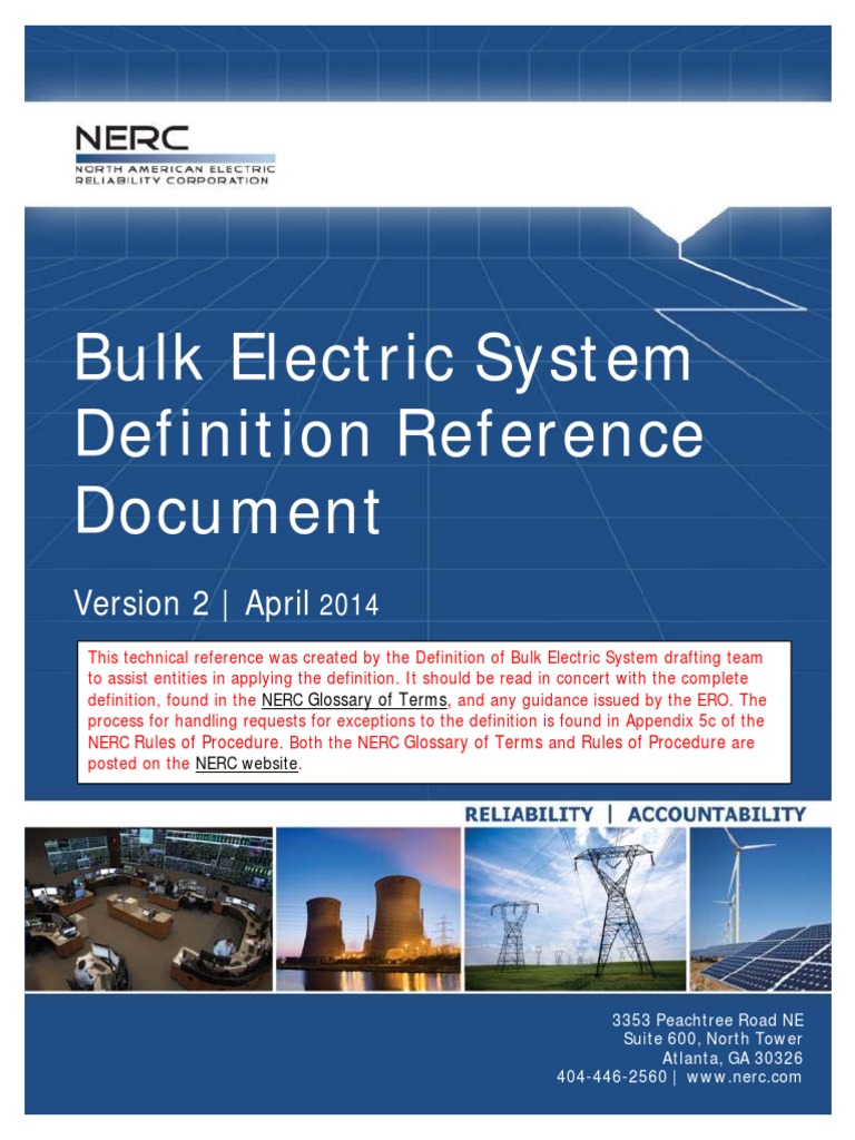 Bulk Electric System Definition Reference Document Version 2 April