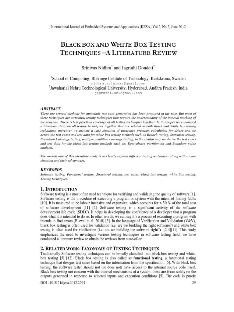 Black and White Box Testing Review | PDF | Software Testing | Control Flow
