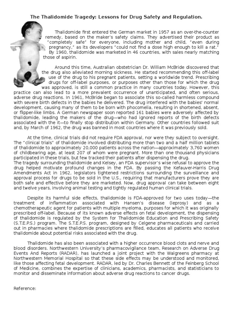 Thalidomide | PDF | Pharmaceutical Drug | Food And Drug Administration