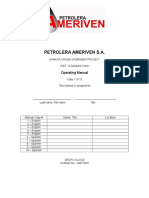 Petrolera Ameriven S.A.: Operating Manual