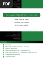 Aula Virtual - Potenciação, Produtos Notáveis e Fatoração