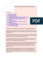 La Criminología y Su Relación Con Otras Ciencias