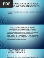 Soldabilidade dos aços inoxidáveis martensíticos - thiago fernando dos santos, 142106920.pptx