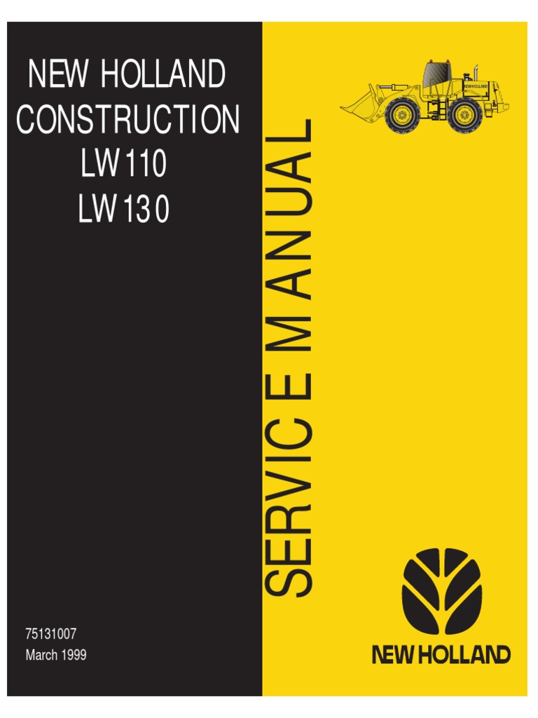 New Holland LW110 LW130 Loader Service Manual | Transmission (Mechanics)  (3.2K views)