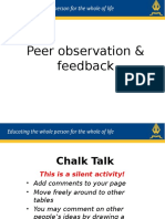 Peer Observation and Feedback 2