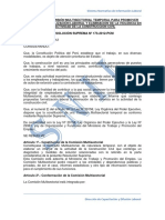 Resolución Suprema Que Constituye Comisión Multisectorial para El Problema de La Violencia