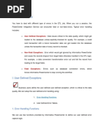 Informatica Error Classification