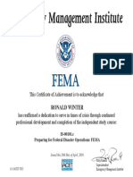 Is-00101.C Preparing For Federal Disaster Operations - FEMA - CERTIFICATE