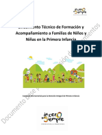 Lineamiento Técnico de Formación y Acompañamiento a Familias de Niños y Niñas en la Primera Infancia