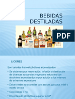 Bebidas destiladas: licores, whisky y más