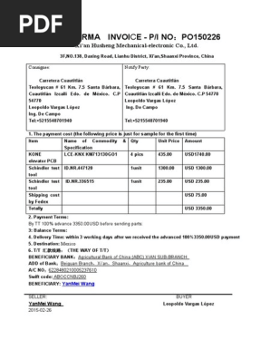 Proforma Invoice  Leo