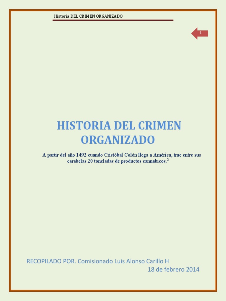 Historia Del Crimen Organizado en Mexico PDF | PDF | Comercio ilegal de ...