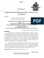 Determinacion de manganeso y plomo en una muestra problema