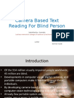 Camera Based Text Reading For Blind Person