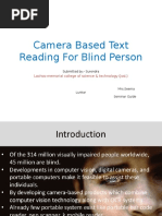 Camera Based Text Reading For Blind Person