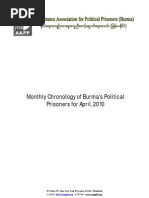 Monthly Chronology of Political Prisoner in Burma For Apr 2010 Eng