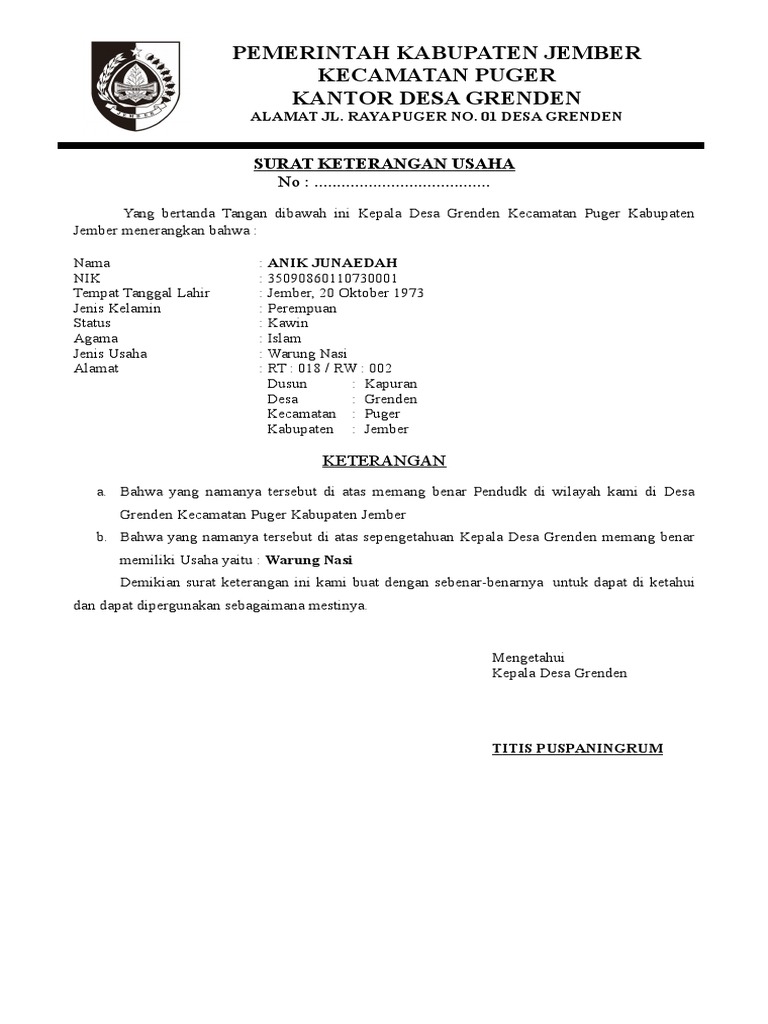 By Photo Congress Contoh Surat Keterangan Usaha Dari Rt