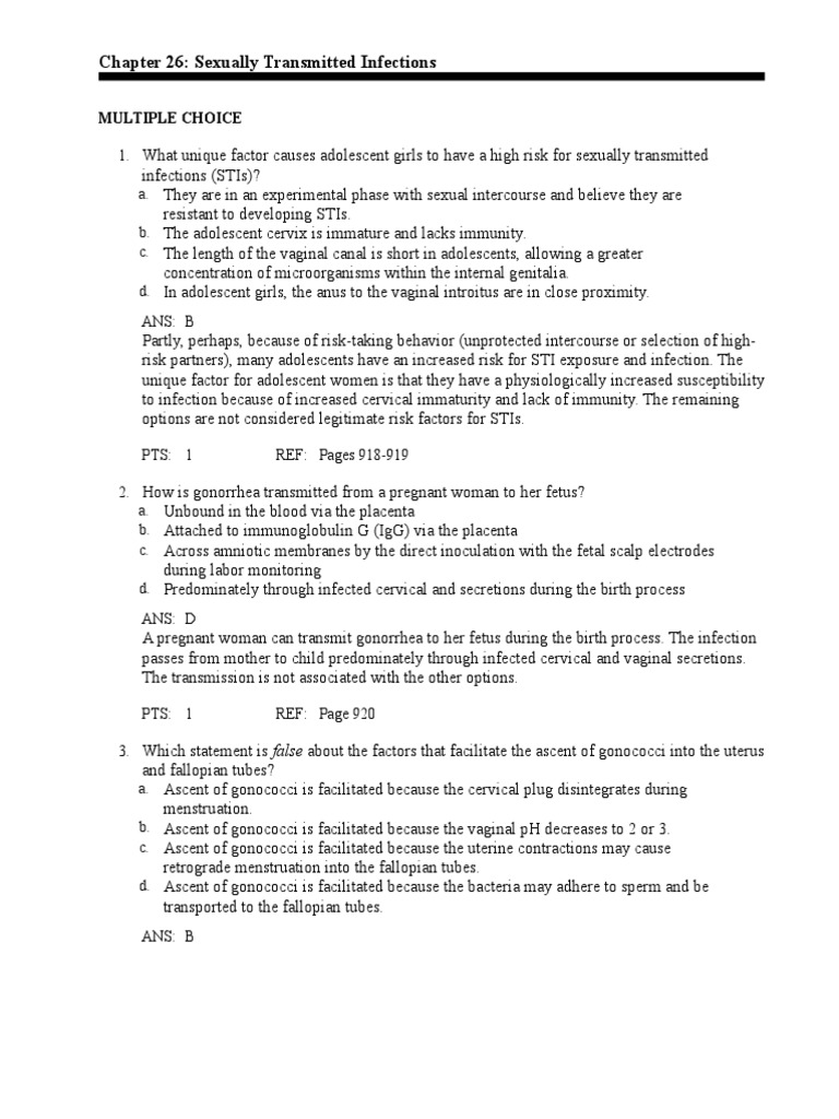 STI Risks & Transmission | PDF | Science & Mathematics