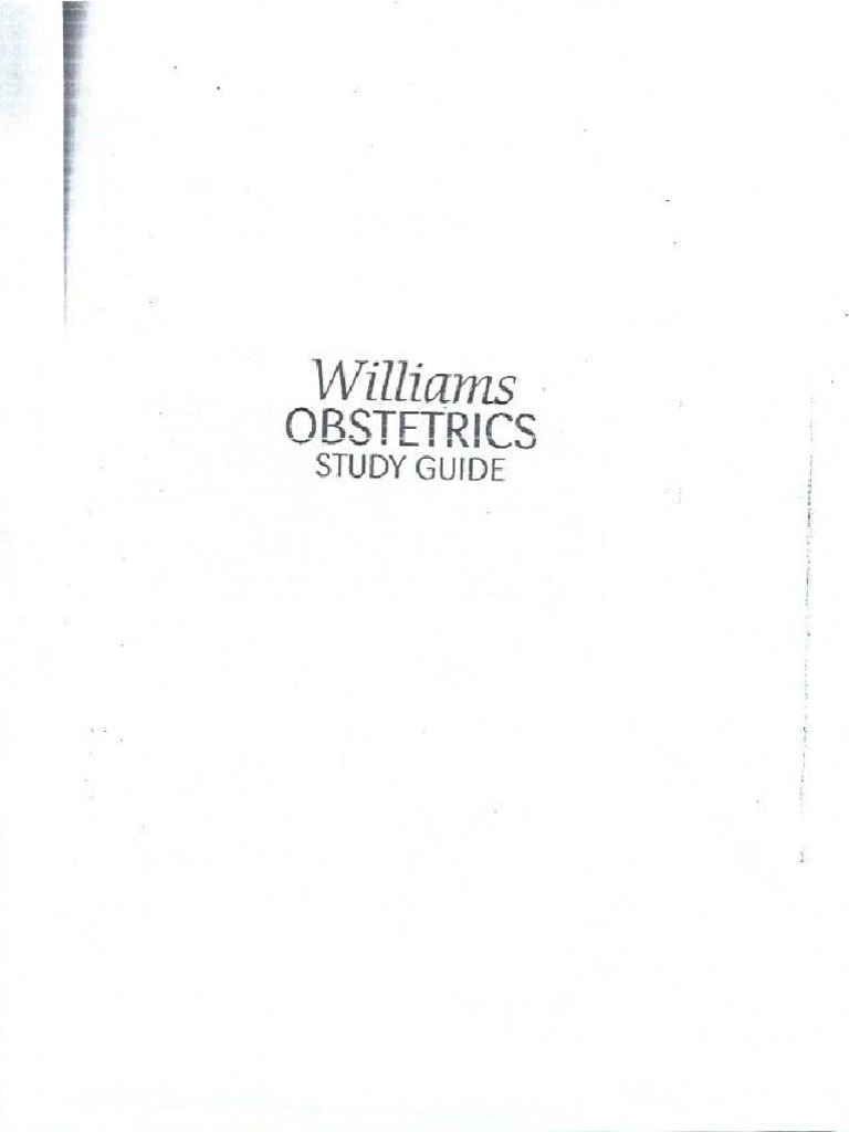Williams Obstetrics 23rd Ed Study Guide | PDF