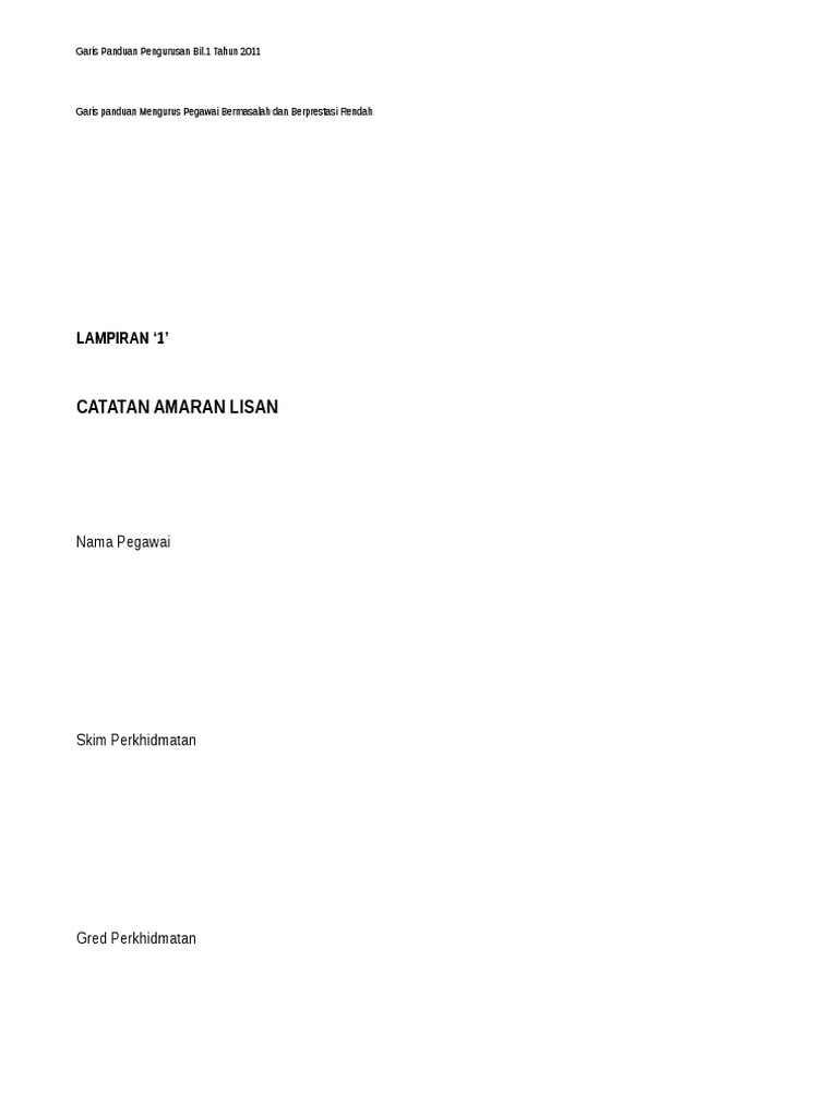 Contoh Surat Amaran Cuti Tanpa Kebenaran Free Download Images