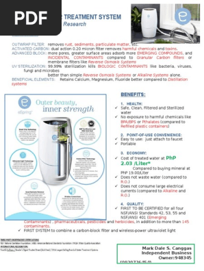 Espring Flyer Mark Pdf Water Purification Environmental Science