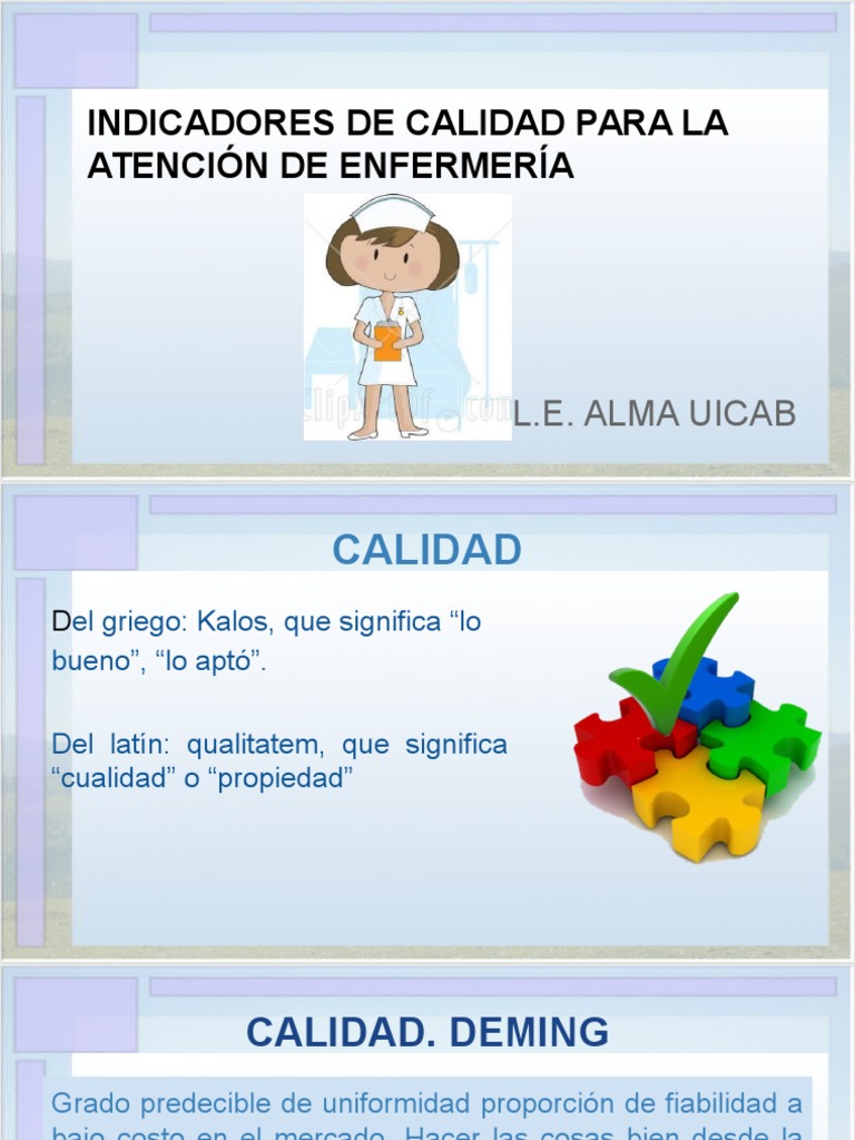 Indicadores de Calidad en Enfermería | PDF | Infantes | Calidad (comercial)