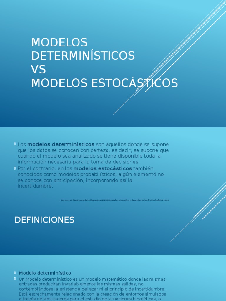 Modelos Estocasticos PDF Estocástico Probabilidad