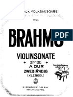 Brahms - Violin Sonata in A Op.100 2H (Klengel) PDF