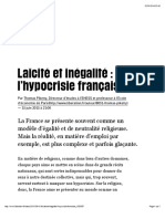 Laïcité et inégalité : l’hypocrisie française - Libération