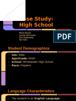 713 Final Case Study Presentation - High School