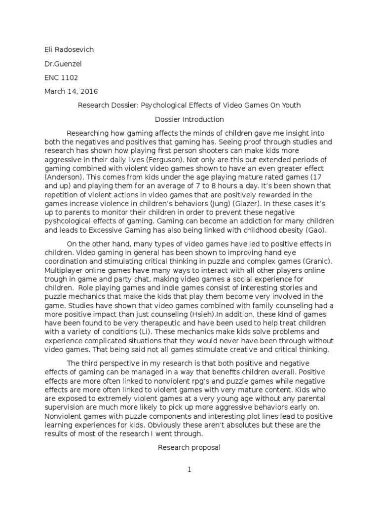 online games research paper introduction