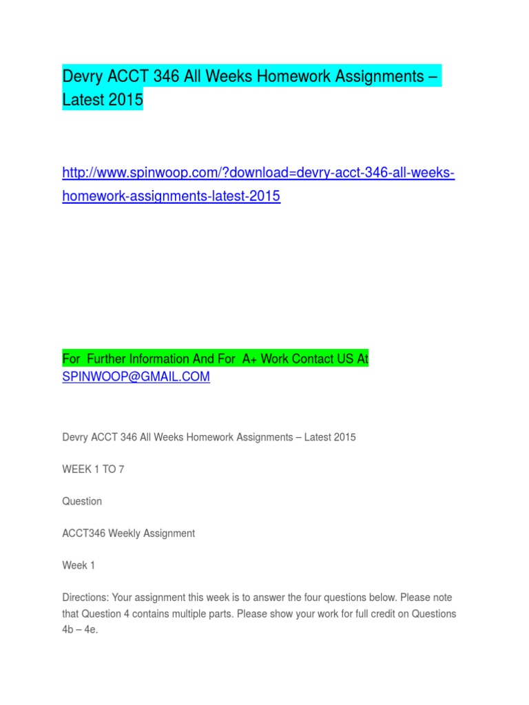 Devry acct 346 all weeks homework assignments latest 2015 essay 07 image