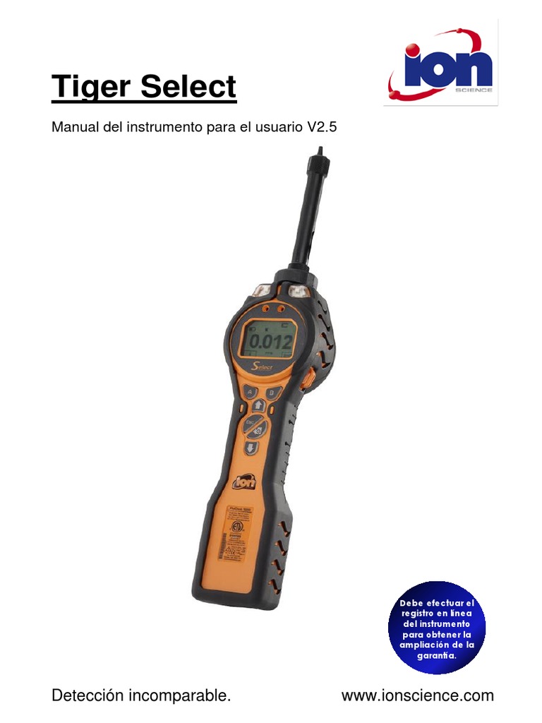 Tiger Select Manual V2.5 - ESP | PDF | Benceno | Calibración
