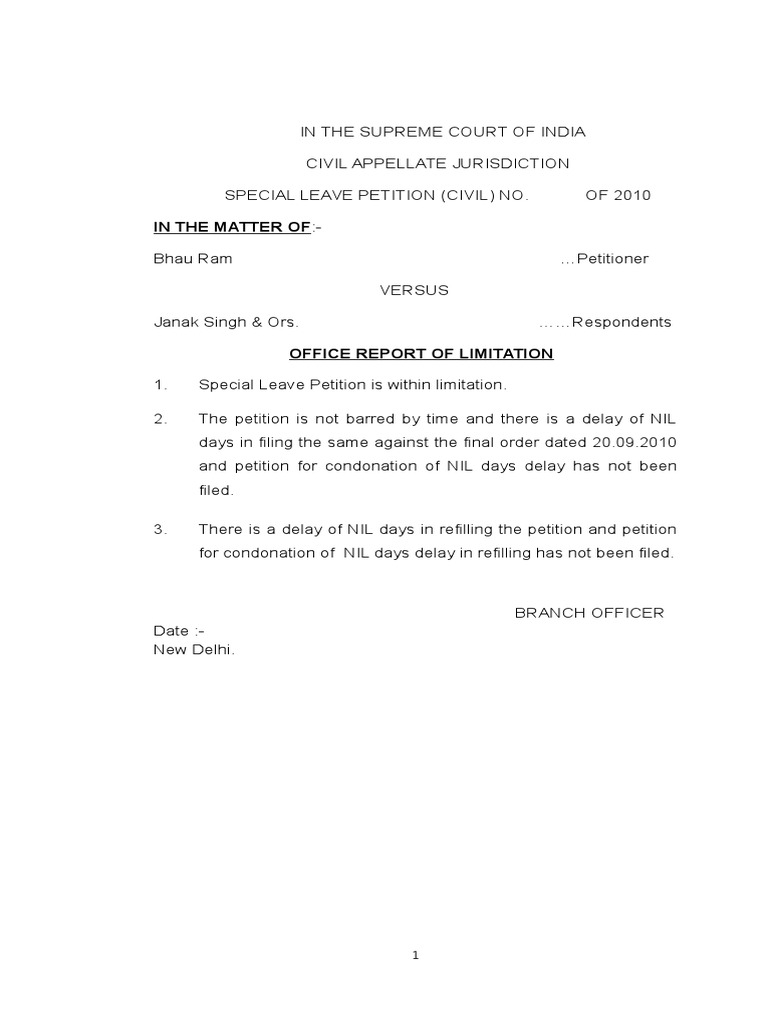 Bhau Ram vs. Janak Singh: SLP Overview | PDF | Supreme Courts | Lawsuit