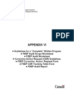CFIA FSEP - Guideline For Written Program
