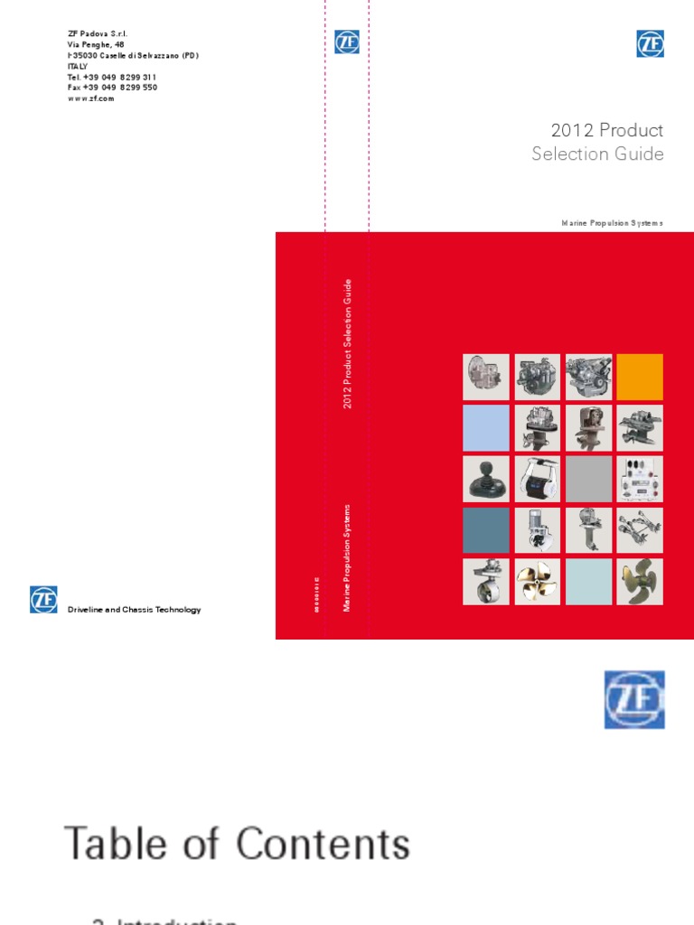 ZF Selection Guide Gear Transmission (Mechanics)