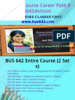 BUS 642 Course Career Path Begins Bus642dotcom
