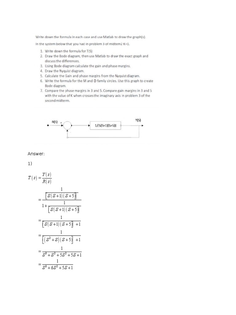 Control System Transfer Functions | PDF