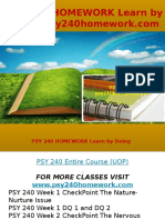 PSY 240 HOMEWORK Learn by Doing- Psy240homework.com