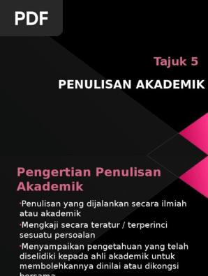 Tajuk 5 Penulisan Akademik Pdf
