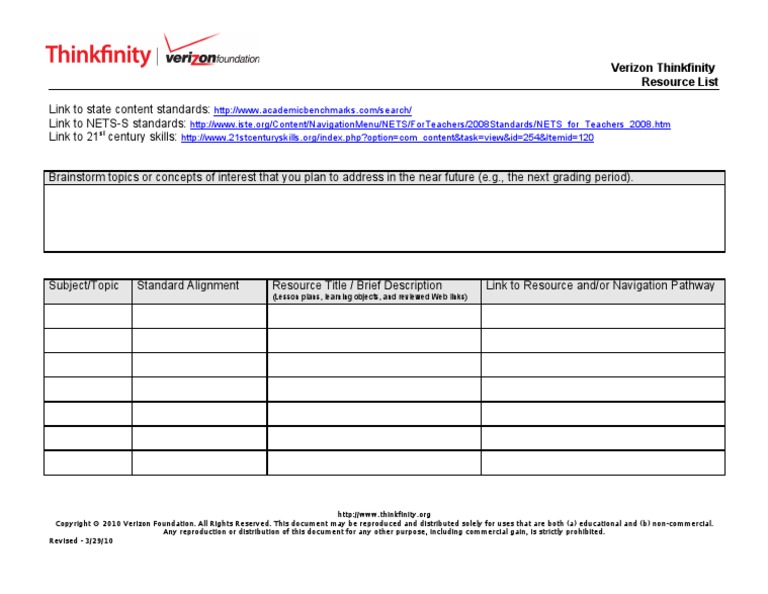 Resource List | PDF
