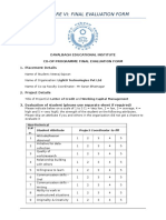 Annexure Vi: Final Evaluation Form