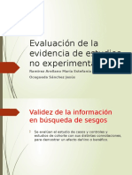 Evaluacion de La Evidencia de Estudios No Experimentales